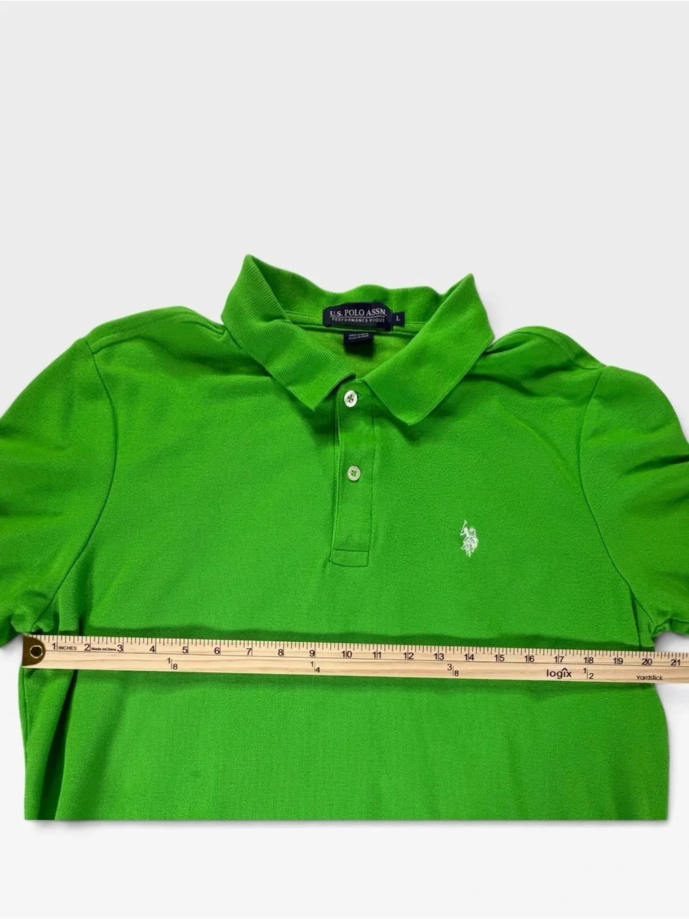 U.S. Polo Assn Men’s Performance Pique Polo Shirt Green Size L